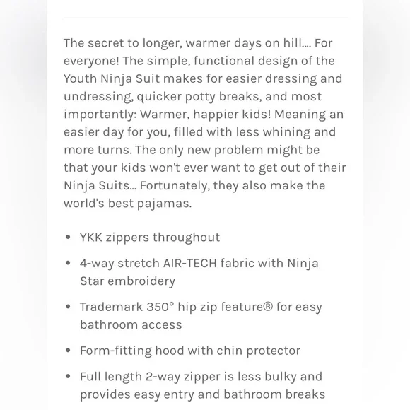 Airblaster Youth S 6-8 Ninja Suit One Piece Camouflage Realtree Camo Base Layer - Picture 7 of 8